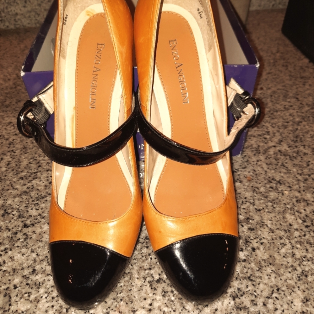 Enzo Angiolini, sz 5.5, Orange/Black